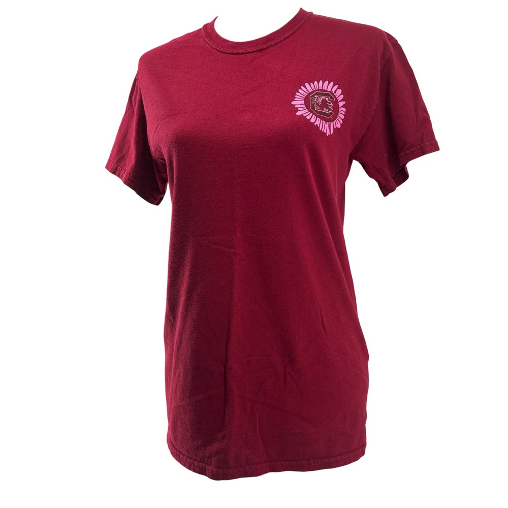 Gildan South Carolina USC Gamecocks Graphic Tee Maroon Pink Women TailgatinSmall
